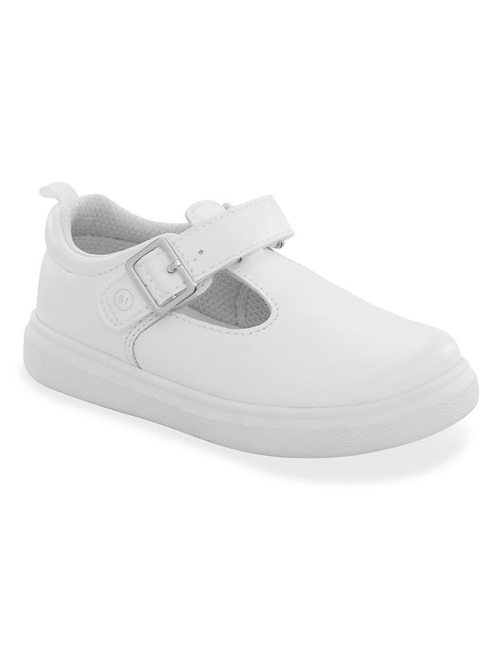 Stride Rite White Mary Jane School Shoe with Buckle Strap